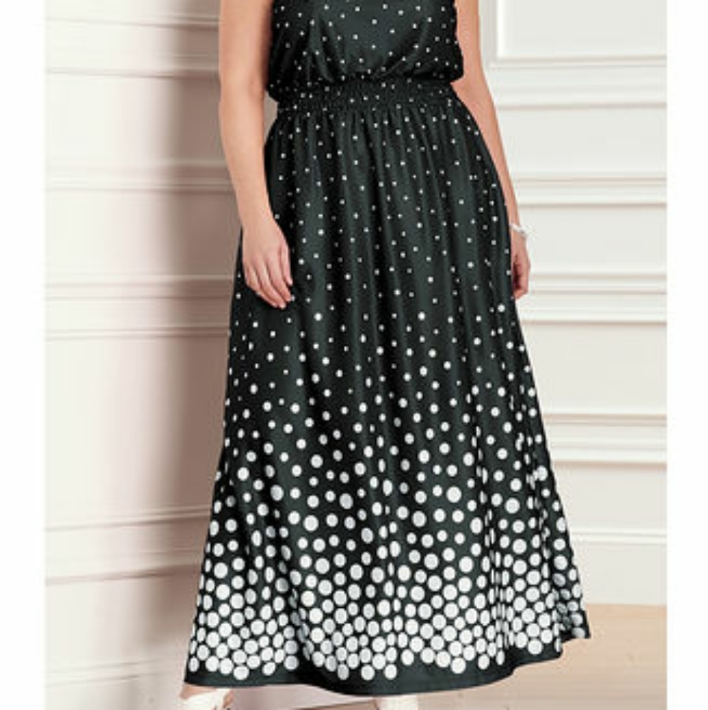 Anthony‎ Richard 1X Sleeveless Polka-dot Dress - Picture 2 of 6